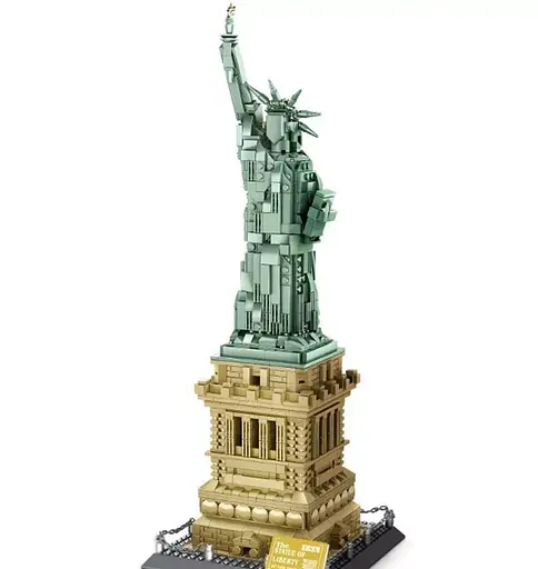 Конструктор Архитектура Wange 3D Статуя Свободы The Statue of Liberty для детей и взрослых 3Д 1409 деталей - фото 1