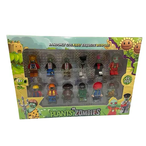 Набор игровых фигурок Растения против зомби 12 шт. с аксессуарами (55002)