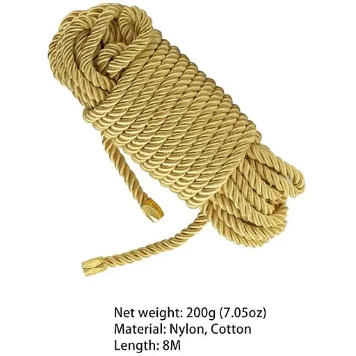 Веревка для шибари Lockink Sevanda Shibari Pratice Rope Golden, 8 метров - фото 3