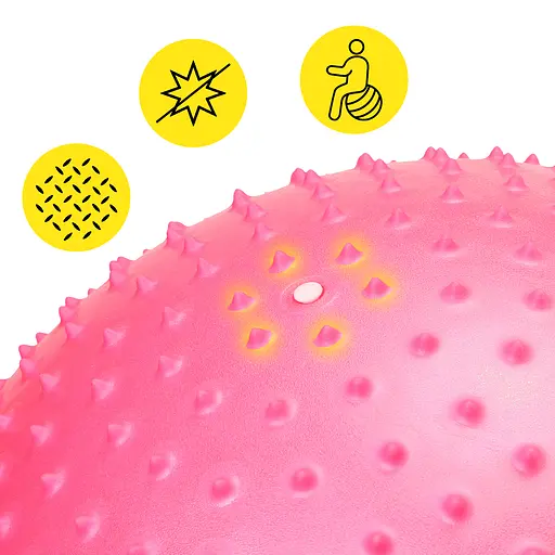 Мяч для фитнеса (фитбол) Cornix 65 см массажный Anti-Burst Pink XR-0485 - фото 2