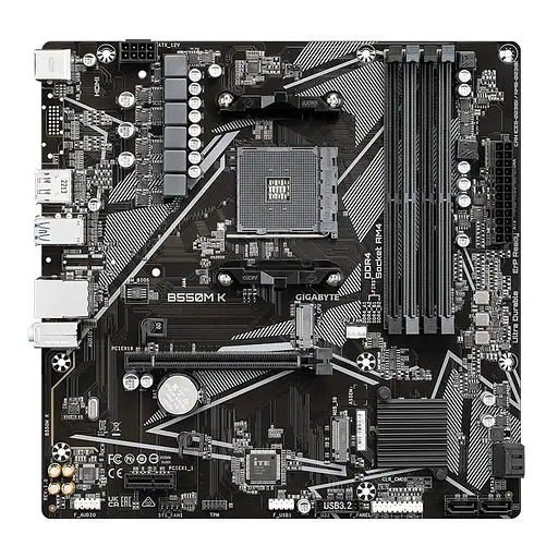 Материнская плата Gigabyte B550M K (B550M K) (Socket AM4, AMD B550, Micro-ATX) - фото 1