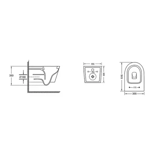 Унитаз подвесной Qtap Swan безободковый с сидением Slim Soft Close QT16335178W, Белый - фото 2