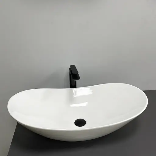 Умивальник VBI Turin L white накладний VBI-011512, Білий - фото 3