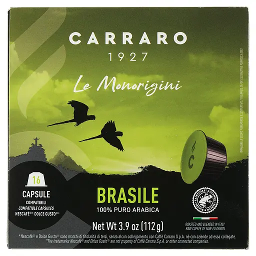 Уцінка. Кава в капсулах Carraro Dolce Gusto Brasile, 16 капсул 