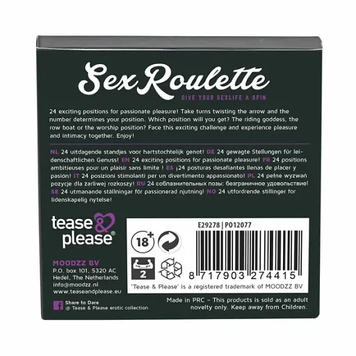 Еротична гра Tease Please Sex Roulette Kamasutra (фіолетовий) - фото 4