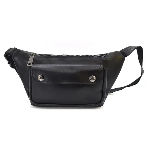 Чоловіча шкіряна сумка на пояс TARWA 14х29х5 см sum0025993 - фото 4