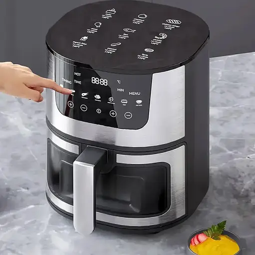 Аерофритюрниця сенсорна Gold Diamond TK-003010 8 л безмасляна повітряна 4000 Вт Чорний - фото 8