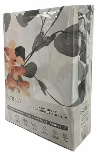 Комплект постільної білизни Євро 200х220 см Memoria Rose SOHO pbe0050772 - фото 5