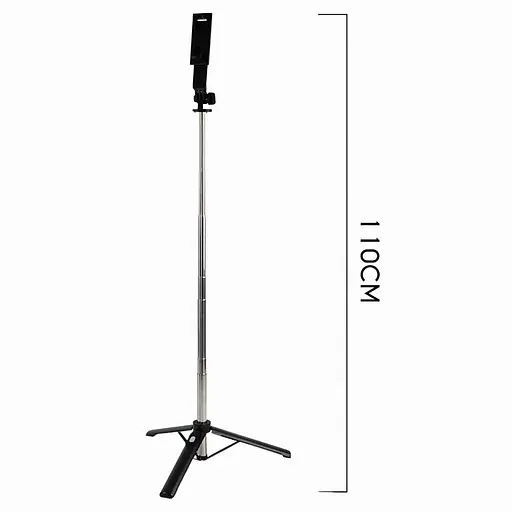 Селфи-монопод Plokama Live-K7 пластик и нержавеющая сталь регулируется от 19 до 64 см черный - фото 2