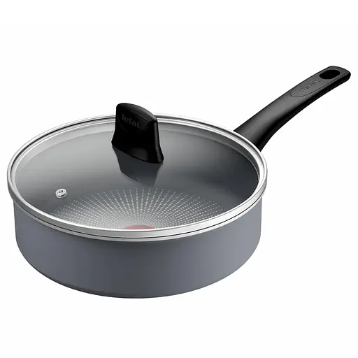 Сотейник Tefal Halo 24 см з кришкою сірий (C3123253) - фото 1