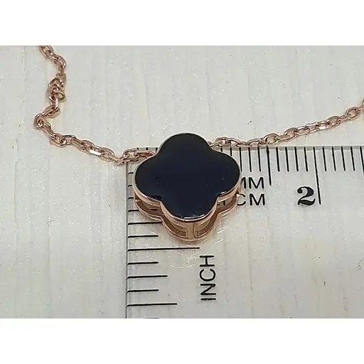 Золоте кольє Родинні коштовності Конюшина з емаллю. 1750556 - фото 3