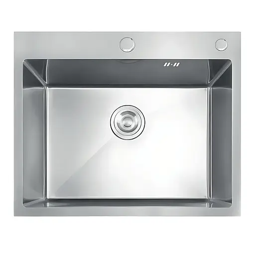 Кухонная мойка из нержавеющей стали Mixxus MH5843 Decor Nano-Silver MI7041, Decor - фото 1