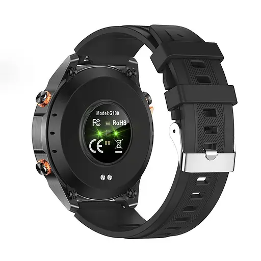 Тактичний спортивний смарт-годинник Smart Watch G100 для військових з GPS-компасом і можливістю здійснювати дзвінки Чорний - фото 3