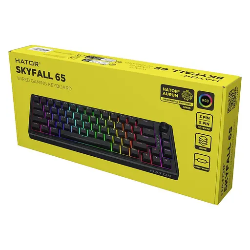 Клавіатура HATOR Skyfall 65 Speed Switches Sterling Black (HTK1160UA) - фото 6