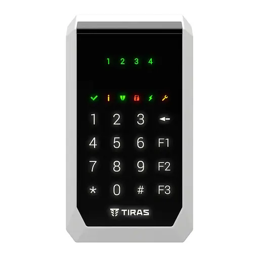 Клавіатура Tiras K-PAD4 Black на 4 індикатори зон (21-00088) - фото 2