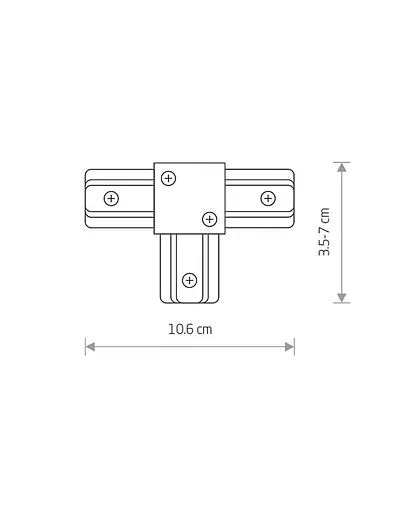 Коннектор T-образный Nowodvorski 9186 Profile BK - фото 2