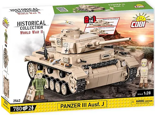Конструктор COBI танк 1:28 PANZER III AUSF.J 2562