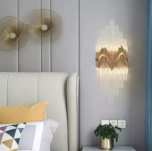 Вишукане бра в корпусі метал бронзовий cappuccino Line F MB 8089/2 - фото 2