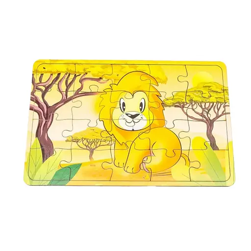 Детский деревянный пазл Царь зверей PuzzleOK Арт-10023, 20 элементов - фото 1