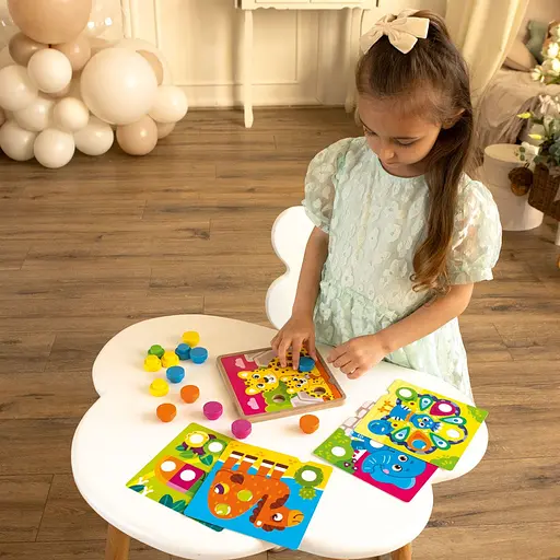 Дерев'яна мозаїка Roter Kafer Wooden mosaic with base. Zoo (RW4221) - фото 7