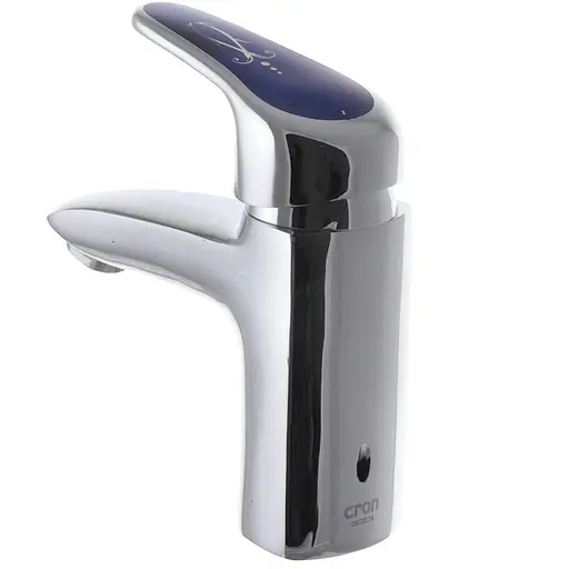 Змішувач для умивальника CRON MAGIC 001 синя ручка (CR0104) - фото 2