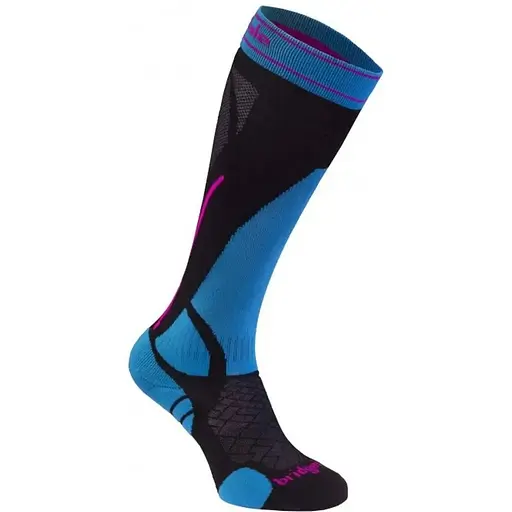 Шкарпетки Bridgedale Merinofusion Ski Vertige Light Wmns Black/Blue M (1053-610637.007.M)