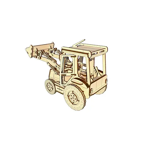 Дерев'яний конструктор "Екскаватор" OPZ-005, 202 деталі - фото 2