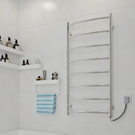 Електрична Сушарка для рушників Kosser Трапеція 1200x600/10 ER рег. ДТ21ER, Хром, Праве - фото 3