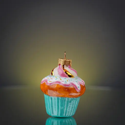 Набір ялинкових прикрас Різдвяні історії Зефірний в дерев'яній коробці скло (4820001179637) - фото 8