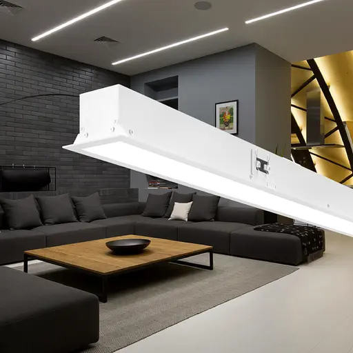 Вбудований лінійний світлодіодний світильник X-LED 100Вт білий (2020х42х45) - фото 1