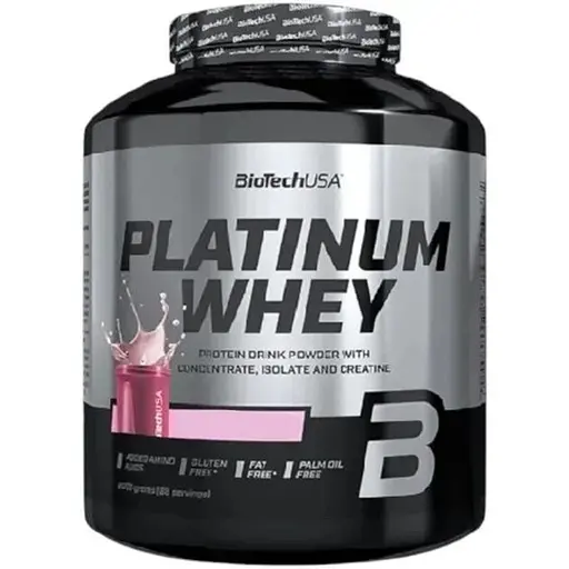 Протеїн BiotechUSA Platinum Whey Strawberry 2 кг