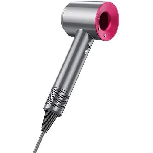 Фен мощный компактный Hoco HP11 negative ion hair dryer 1600W серый с розовым - фото 1