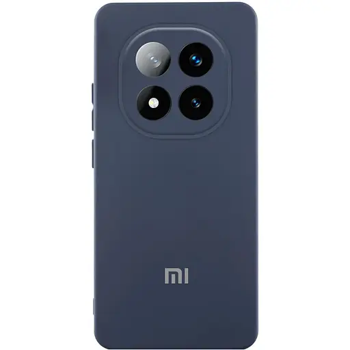 Чохол Silicone Cover Lakshmi Full Camera (AA) with logo для Xiaomi Poco X7 Синій / Midnight Blue