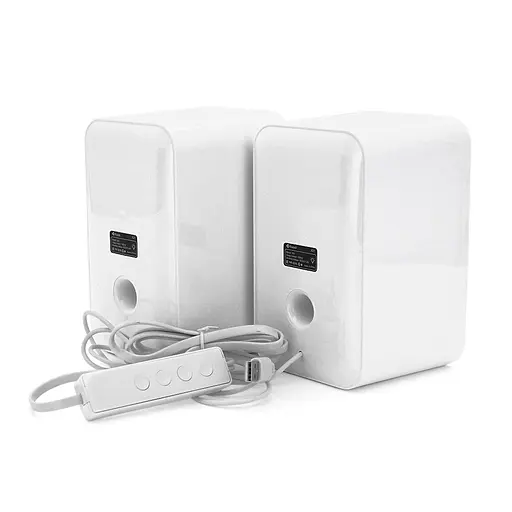 Колонки Kisonli X21BT, 2x10W, USB/RGB light/BT, DC: 5V/1-2A, White, BOX, Q15 - фото 3