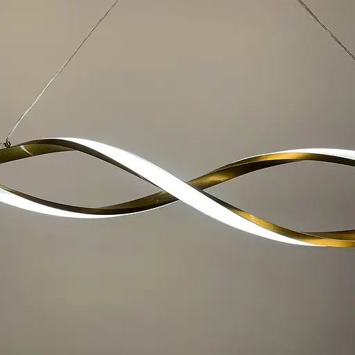 Лінійний підвісний LED світильник SCREW у золотому корпусі в 2-х розмірах Line.F Довжина 120 см - фото 5