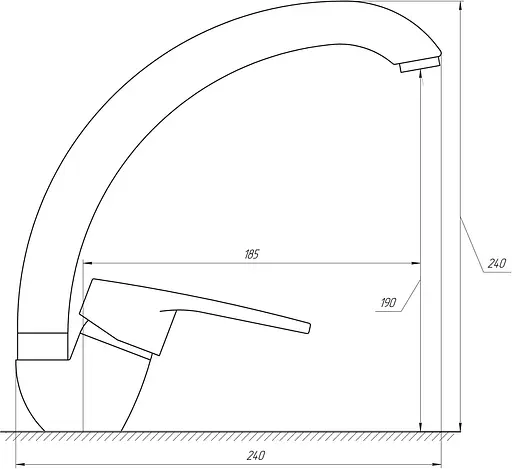 Змішувач для кухні Domino Sirius DSV-103S Хром - фото 4