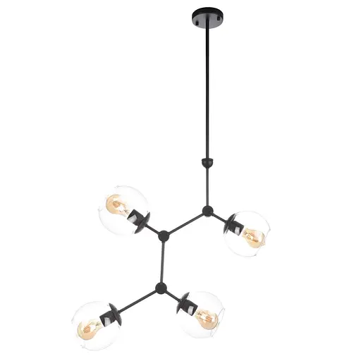 Люстра Brille молекула в зале E27 60W BK (BL-338S/4)