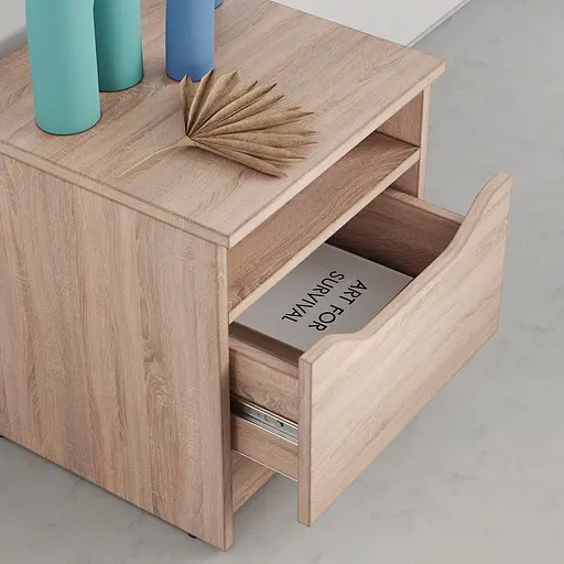 Приліжкова тумба MebelStar Лілу 40x40x44,5 см Дуб сонома (MBS-1383) - фото 3