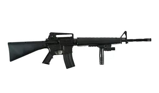 Автомат M 41-1 на пластиковых пульках, лазерный прицел, в кульке - фото 1