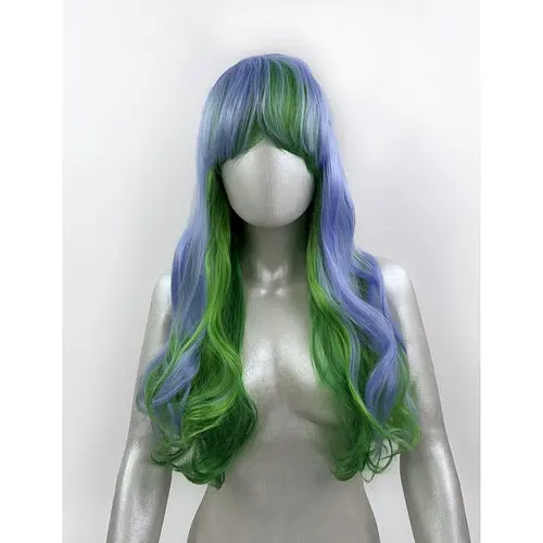 Парик лилово - зеленый матовый - фото 1