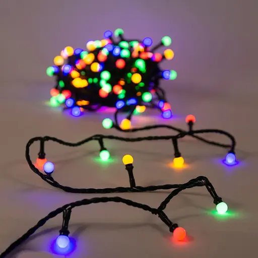 Гирлянда Chomik Шарики-змейка 200LED мультиколор 16 м (LED0160) - фото 2