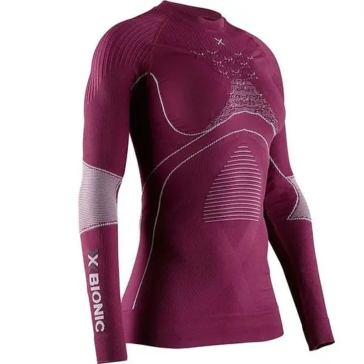 Термофутболка X-Bionic Energy Accumulator 4.0 Melange Shirt Round Neck Long Sleeve Women L Бордовий (1068-EA-WT41W19W L G144)