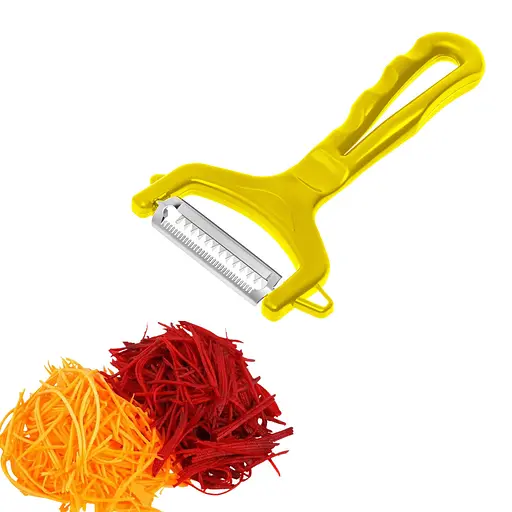 Ніж для нарізки соломкою овочів та фруктів (для корейської моркви) 13 см Жовтий 85165 - фото 4
