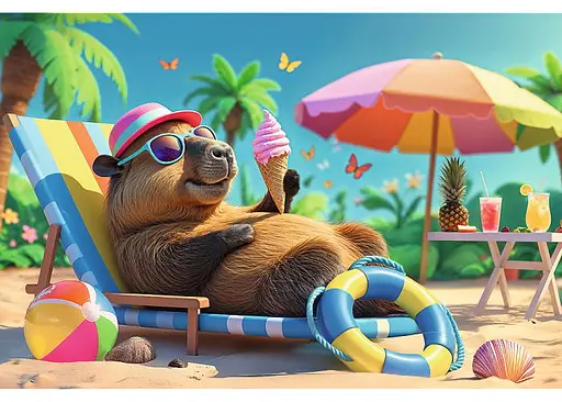 Пазл Trefl Релакс в стиле капибары 100 эл. (16537) - фото 2