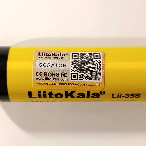 Акумулятор високотоковий LiitoKala Lii-35S. 3500 mAh 10A Li-Ion. Плоский плюс - фото 11