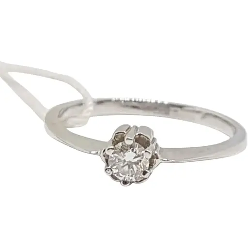 Золотое кольцо ЮЗ "Багет" с бриллиантом. Артикул 11379/1 17