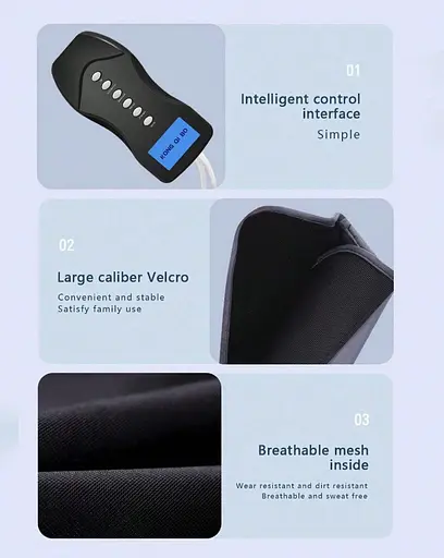 Компресійний масажер для ніг UPGRADE Air Compressed Leg massager Лімфодренажний апарат - фото 3