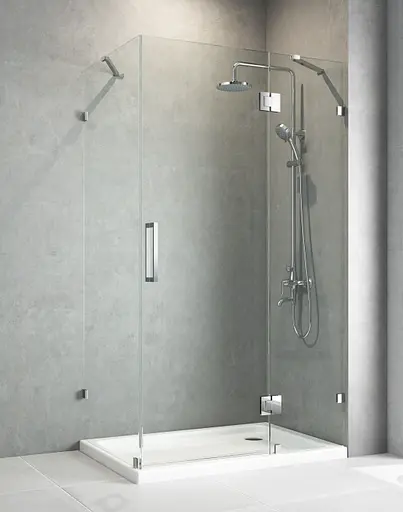 Бічна стінка для кабіни Koer SR SW04-90x200-TR-01 прозоре скло Easy Clean 10 мм, хром KR5390, прозоре, хром - фото 7