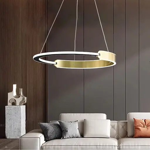 Подвесная люстра в латунно-черном корпусе кольца Ø 60 см Ст. MJ303-600 AB | Line F - фото 1