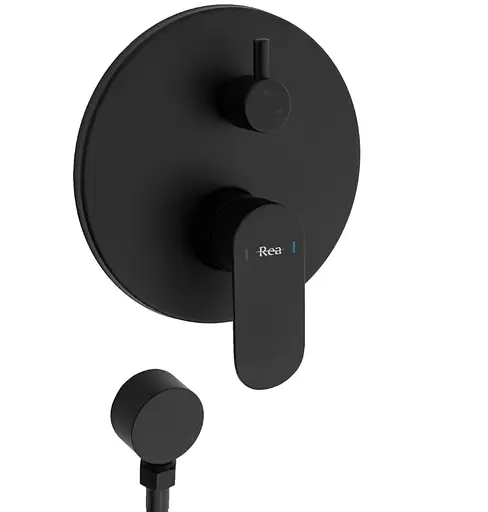 Душова система прихованого монтажу Rea Hyper + Box black matt REA-P2002, Чорний матовий - фото 2